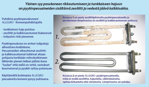 Pyykinpesukoneen puhdistus ehkäisee pyykkikoneen hajun muodostumista.