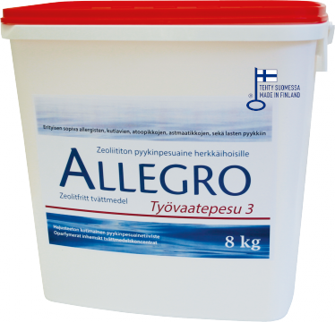 Allegro  Työvaatepesu 3.  8kg